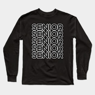 funny senior 2024 vintage retro style class of 2024 graduation Long Sleeve T-Shirt